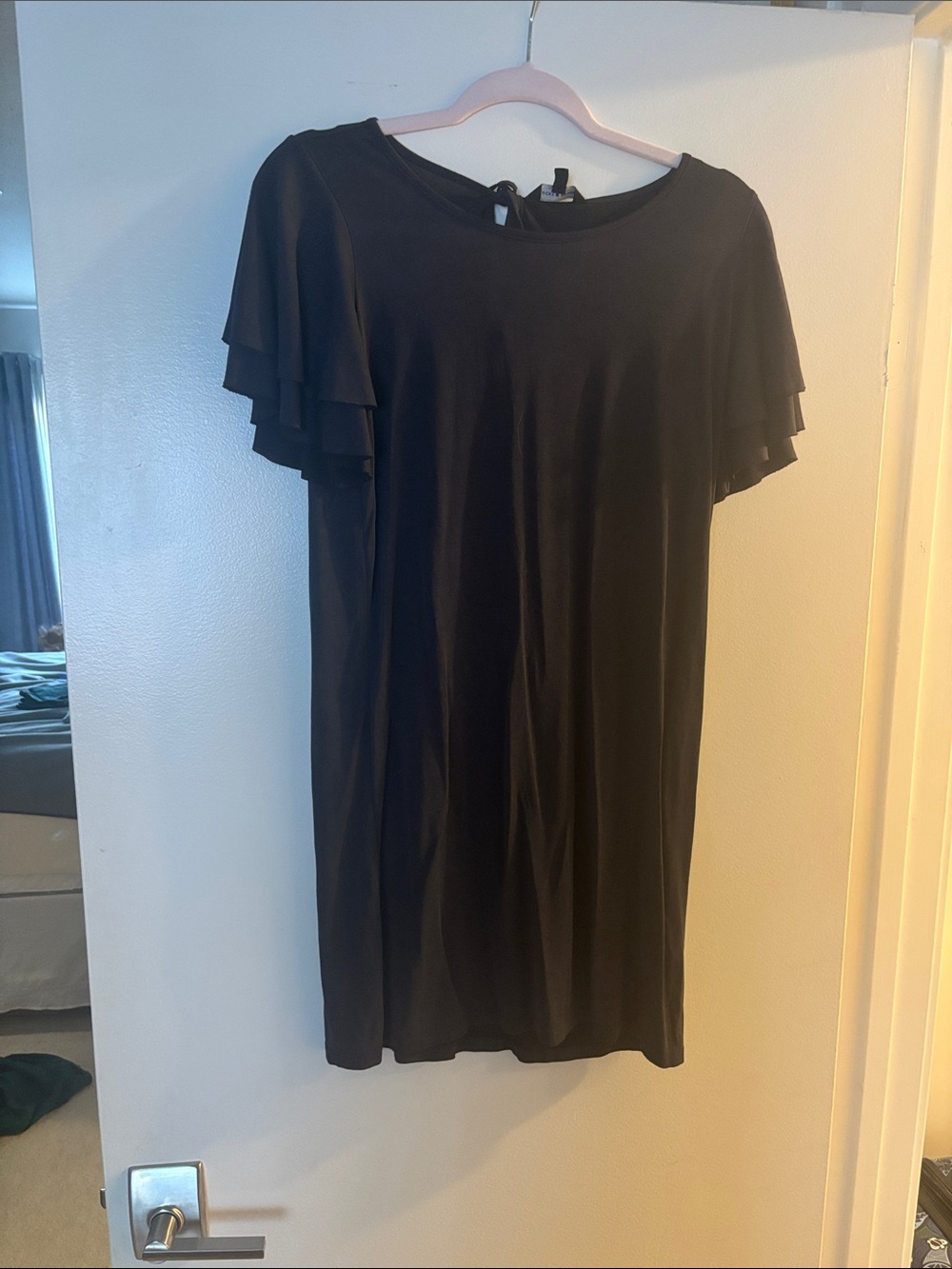 Women's gray Ruffle Sleeve Dress/Tunic